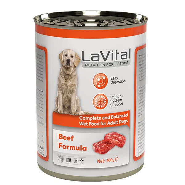 Lavital Adult Biftekli Bağışıklık Sistemi Destekleyici Yetişkin Köpek Konservesi