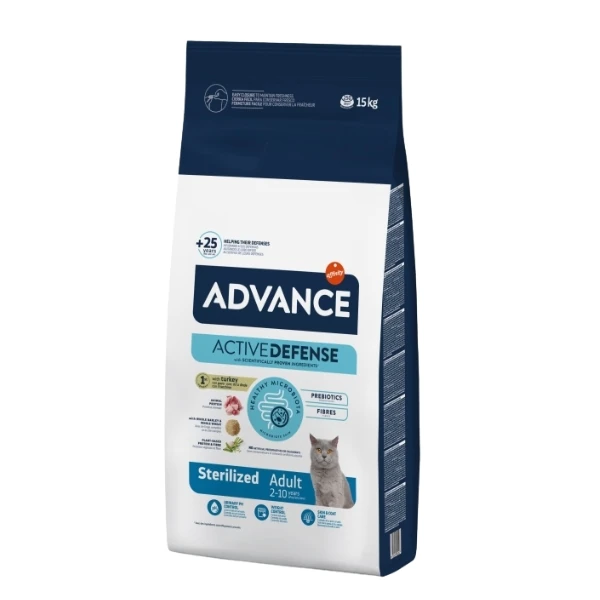 Advance Sterilised Hindili Yetişkin Kısırlaştırılmış Kedi Maması - 15 Kg
