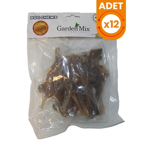Garden Mix Kurutulmuş Kuzu Kelle Deri Naturel Köpek Ödül Maması