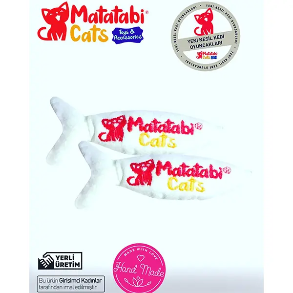 Matatabi Cats Ahşap Saplı Jr Fish Balıklı Kedi Oltası