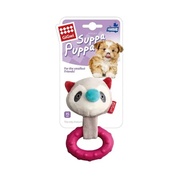 Gigwi Suppa Puppa Sesli Rakun Peluş Köpek Çiğneme Oyuncağı