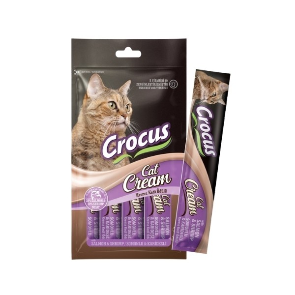 Crocus Somonlu ve Karidesli Sıvı Kedi Ödül Maması