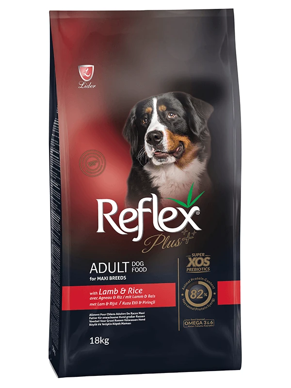 Reflex Plus Maxi Breeds Kuzu Etli Büyük Irk Yetişkin Köpek Maması