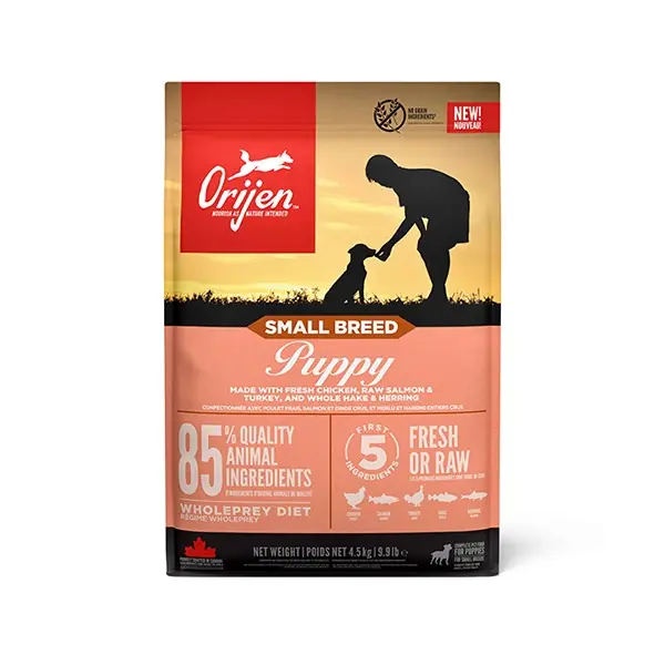 Orijen Puppy Small Breed Tavuk Somon ve Hindi Etli Küçük Irk Yavru Köpek Maması {'id': '3748a27d-fff2-4bd0-aea6-2ebfa133c459', 'name': '4.5 Kg', 'colorCode': '', 'thumbnailImageId': '', 'variantTypeId': '441e88da-dca6-4a8d-87d4-d09e059ec0d0'}