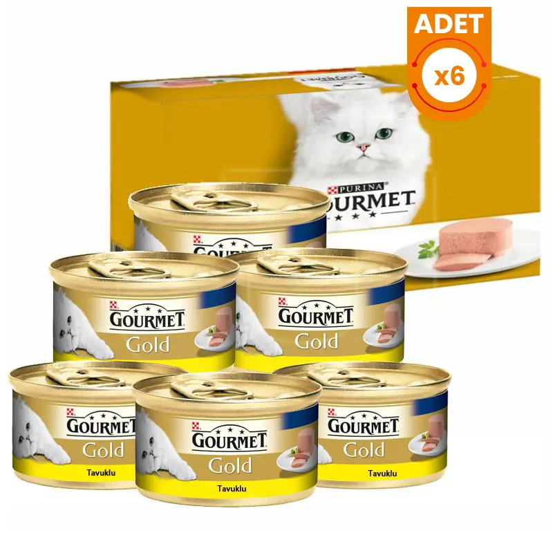 Gourmet Gold Kıyılmış Tavuklu Yetişkin Konserve Kedi Maması