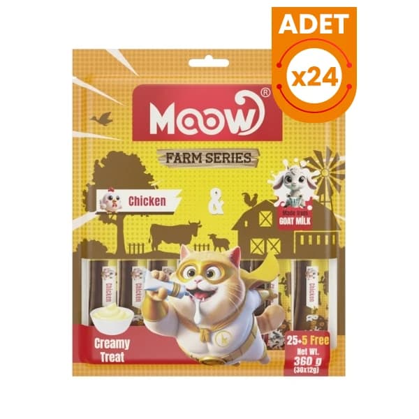 Moow Tavuklu ve Keçi Sütlü Yetişkin Sıvı Kedi Ödül Maması