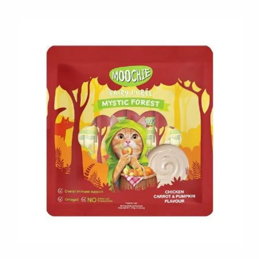 Moochie Creamy Tavuk Havuç ve Balkabaklı Sıvı Krema Kedi Ödülü