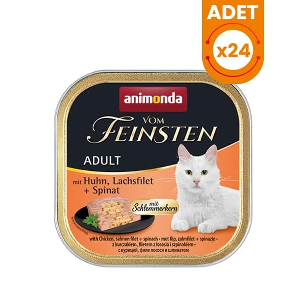 Animonda Vom Feinsten Tavuk Etli Somon Balık ve Ispanaklı Yetişkin Konserve Kedi Maması {'id': '46abb2ce-8fe4-4b3e-88e2-c0d1eb7d2cf2', 'name': '100 Gr', 'colorCode': '', 'thumbnailImageId': '', 'variantTypeId': '441e88da-dca6-4a8d-87d4-d09e059ec0d0'} {'id': '17a31ad1-0f43-41f1-9e01-a2eb8582daeb', 'name': '1 Adet', 'colorCode': '', 'thumbnailImageId': '', 'variantTypeId': '9fdea2e5-dd25-4cce-b6e6-eaf819769ee6'}