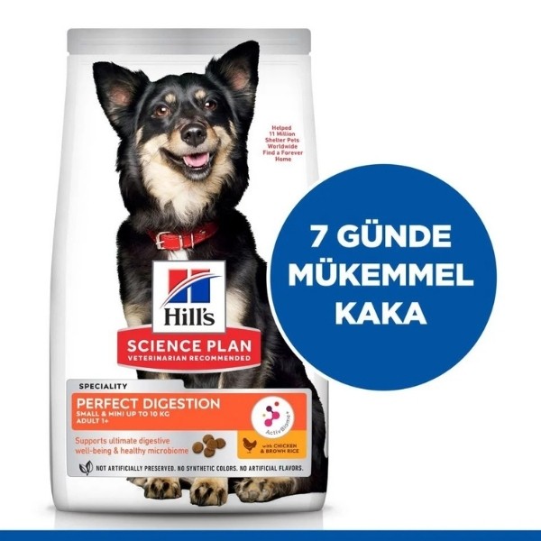Hills Adult Perfect Digestion Tavuklu Sindirim Destekleyici Mini Yetişkin Köpek Maması