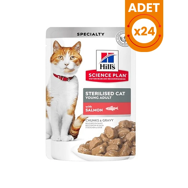 Hills Sterilised Somonlu Pouch Kısırlaştırılmış Konserve Kedi Maması