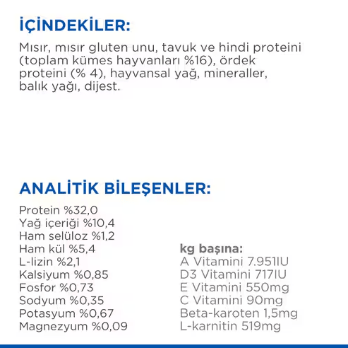Hills Young Sterilised Ördekli Kısırlaştırılmış Kedi Maması