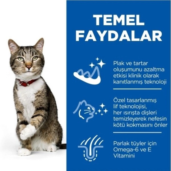 Hills Oral Care Tavuklu Ağız ve Diş Sağlığı için Yetişkin Kedi Maması