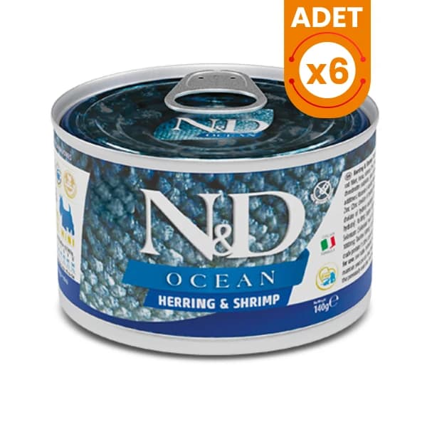 N&D Ocean Ringa Balığı ve Karidesli Mini Irk Konserve Yaş Köpek Maması