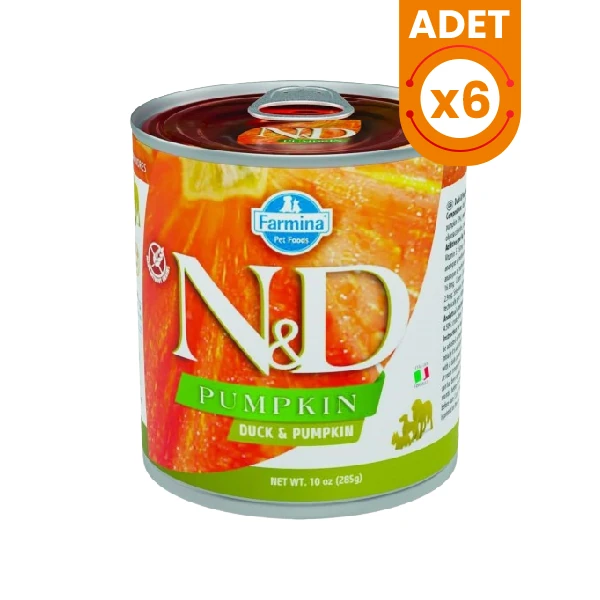 N&D Pumpkin Ördekli ve Balkabaklı Konserve Yaş Köpek Maması - 6 Adet 285 Gr