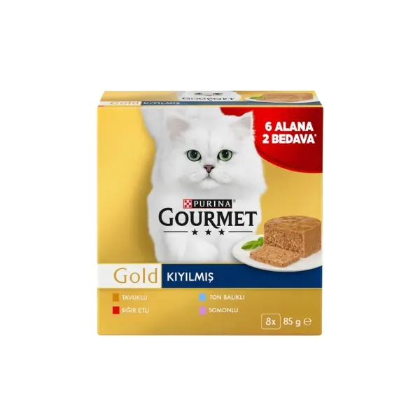 Gourmet Gold Kıyılmış Karışık Lezettler Yetişkin Konserve Kedi Maması