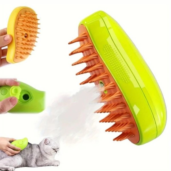 Unique Pet Brush Buharlı Kedi ve Köpek Masaj ve Tüy Toplama Tarağı