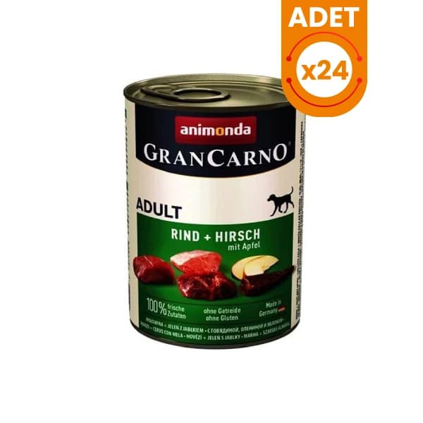Animonda Gran Carno Sığır Etli Geyik ve Elmalı Yetişkin Köpek Konservesi