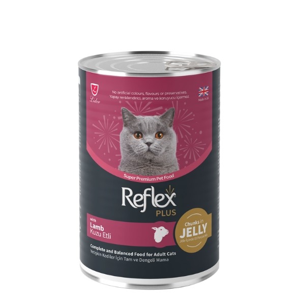 Reflex Plus Jöle İçinde Kuzu Etli Yetişkin Konserve Kedi Maması