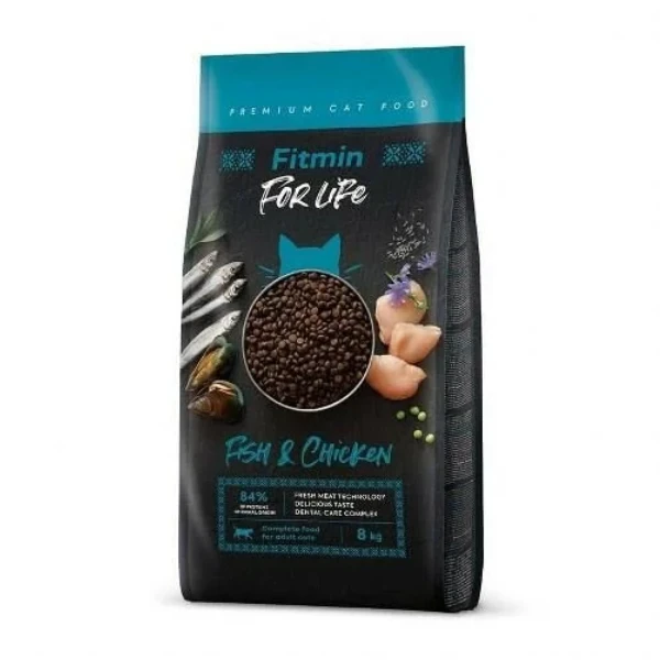 Fitmin For Life Adult Balıklı ve Tavuklu Yetişkin Kedi Maması - 8 Kg