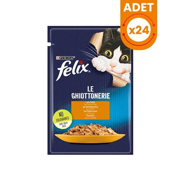 Felix Sensations Taze Jöle İçerisinde Tavuklu Yetişkin Yaş Kedi Maması