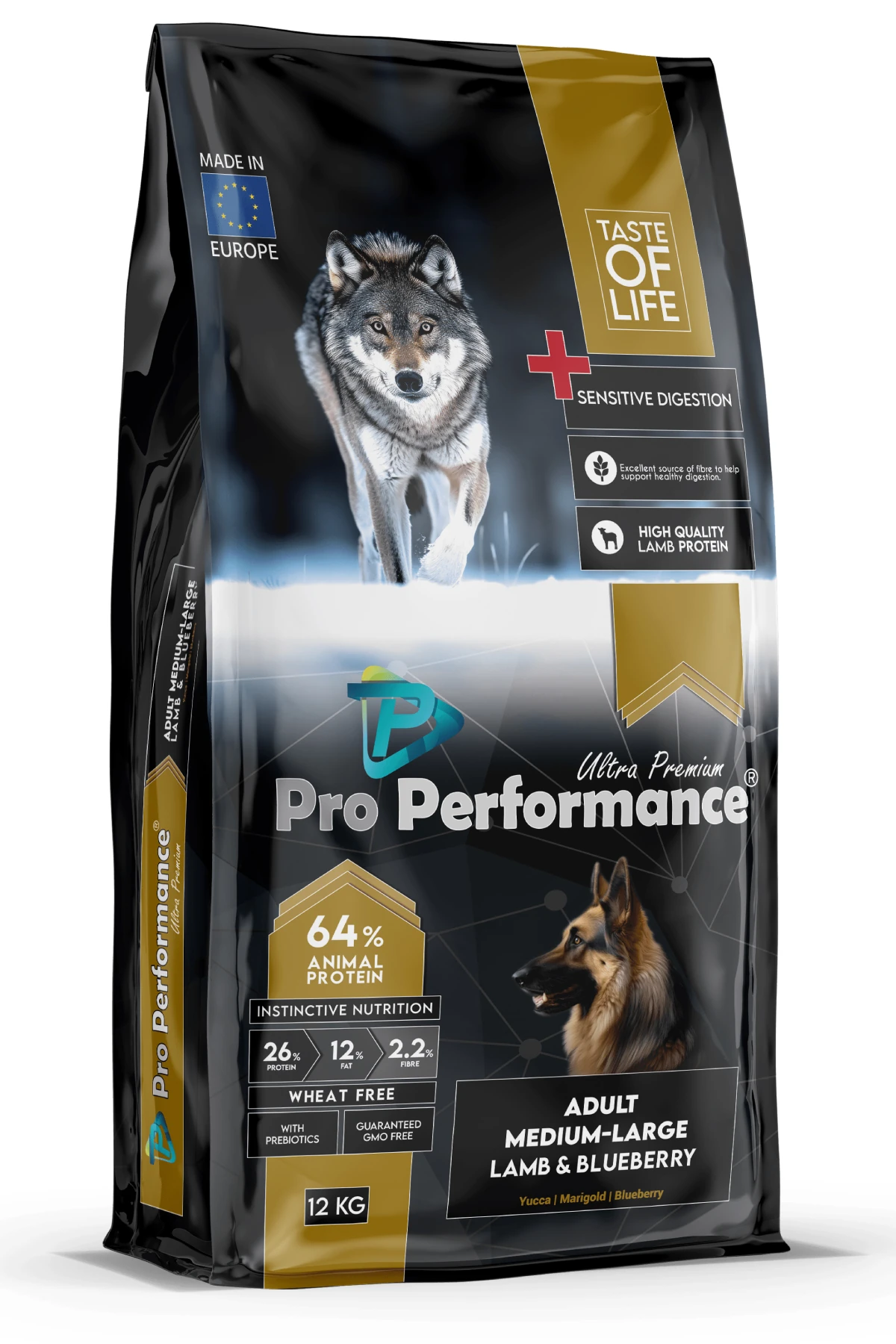Pro Performance Kuzu Etli ve Yaban Mersinli Orta ve Büyük Irk Yetişkin Köpek Maması
