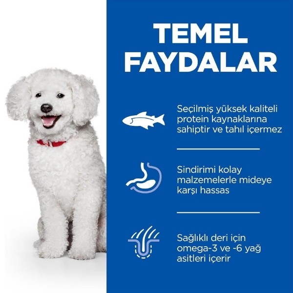 Hills Science Plan Hypoallergenic Somonlu Mini Irk Tahılsız Yetişkin Köpek Maması