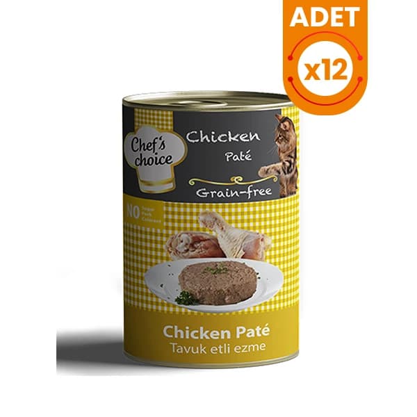 Chefs Choice Kıyılmış Tavuk Etli Tahılsız Yetişkin Konserve Kedi Maması