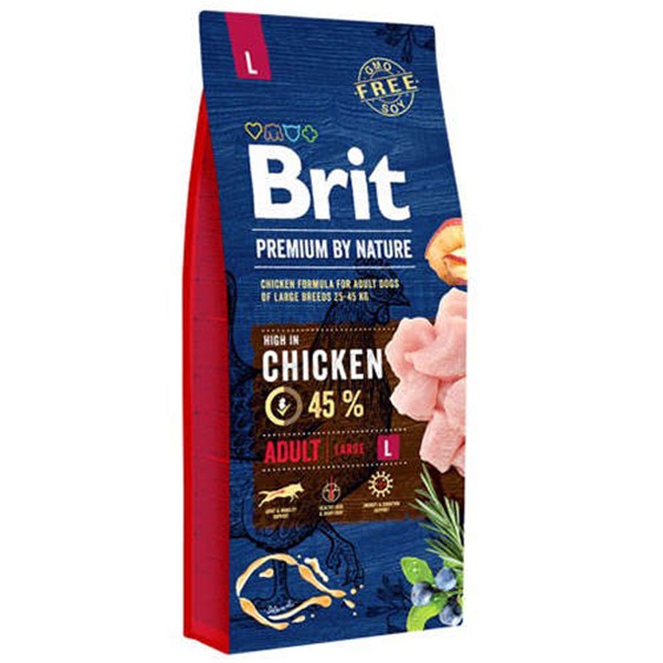 Brit Premium By Nature Adult Büyük Irk Tavuklu Yetişkin Köpek Maması