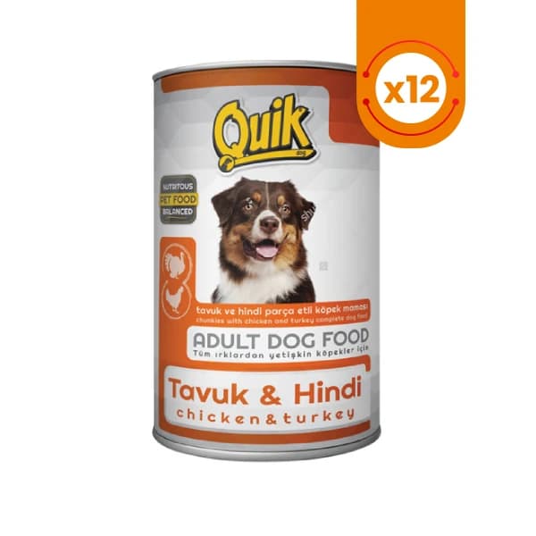 Quik Tavuk ve Hindili Yetişkin Konserve Köpek Maması
