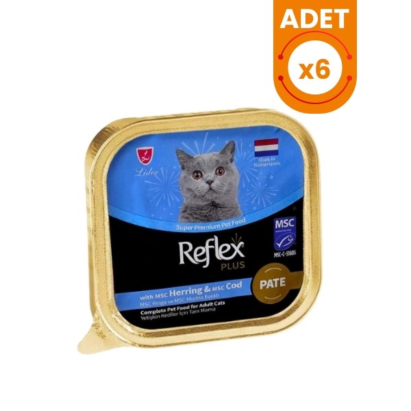 Reflex Plus Pate Ringa ve Morina Balıklı Yetişkin Konserve Kedi Maması