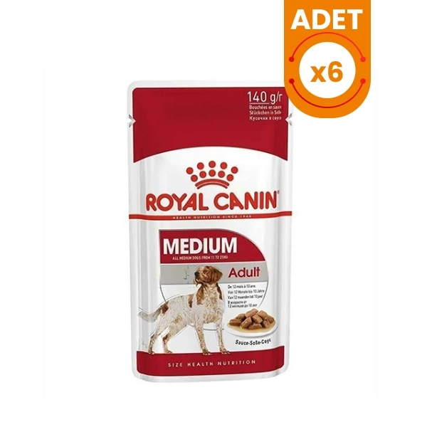 Royal Canin Medium Adult Gravy Yetişkin Konserve Köpek Maması - 6 Adet 140 Gr