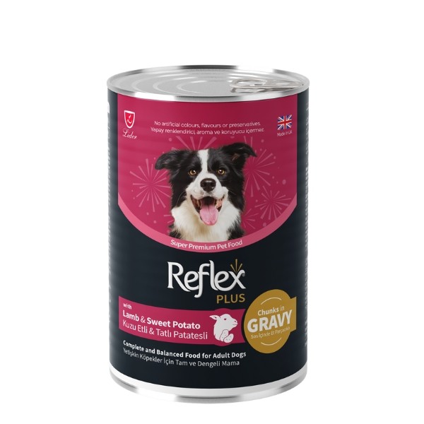 Reflex Plus Sos İçinde Kuzu Etli ve Tatlı Patatesli Yetişkin Konserve Köpek Maması