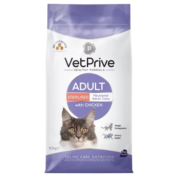 Vet Prive Tavuklu Kısırlaştırılmış Kedi Maması - 10 Kg