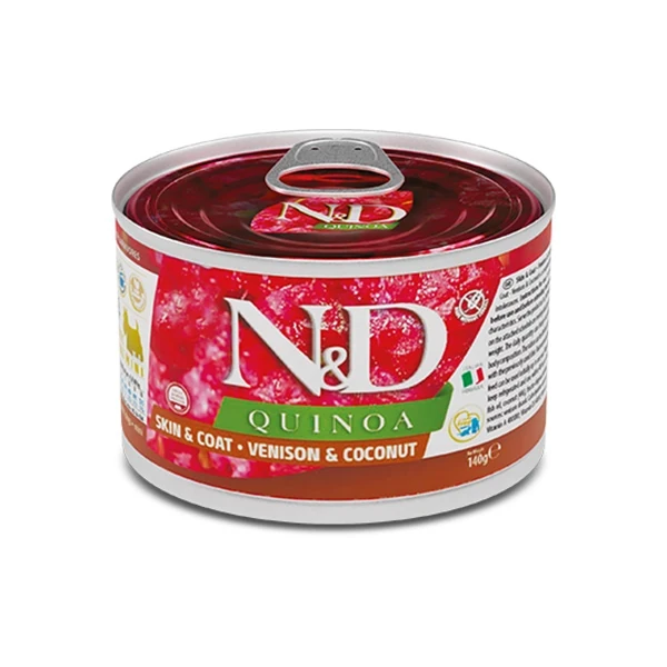 N&D Quinoa Geyikli ve Hindistan Cevizli Mini Irk Konserve Yaş Köpek Maması