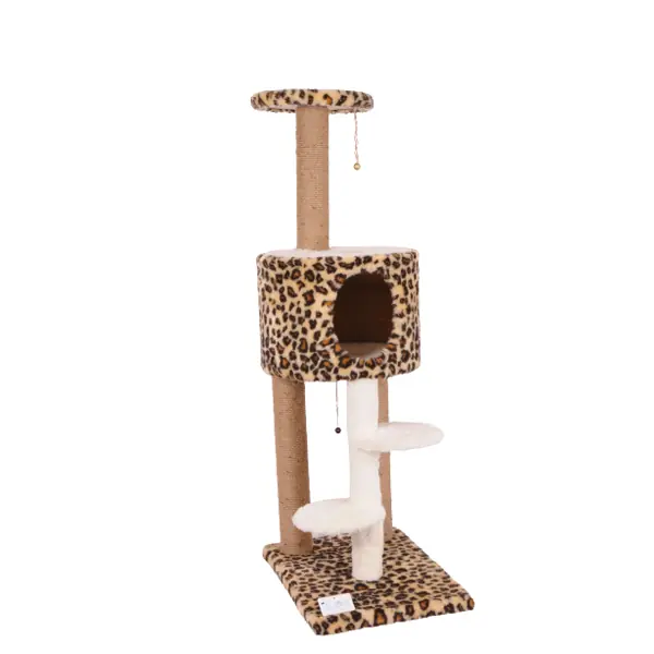 Cat Hause S07 İki Katlı Basamaklı Yuvalı Kedi Tırmalama Evi