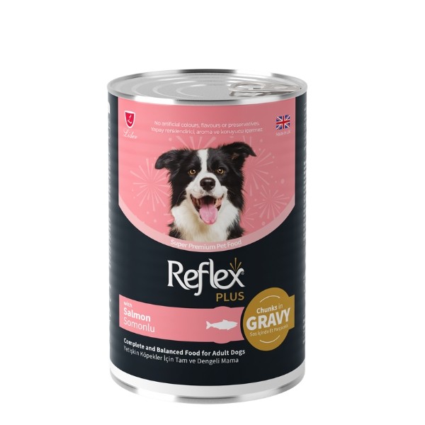 Reflex Plus Sos İçinde Somonlu Yetişkin Konserve Köpek Maması