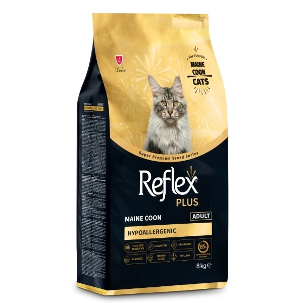 Reflex Plus Hypoallergenic Maine Coon Tavuklu Yetişkin Kedi Maması - 8 Kg
