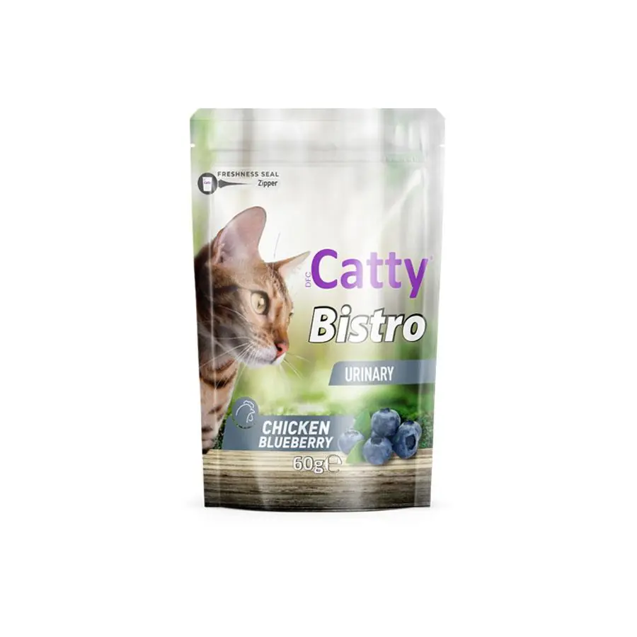 Catty Bistro Üriner Tavuklu ve Yaban Mersinli Kedi Ödül Maması