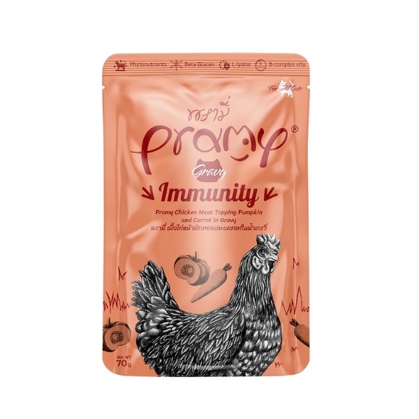 Pramy Indoor Sos İçinde Tavuklu Balkabaklı ve Havuçlu Pouch Yetişkin Konserve Kedi Maması