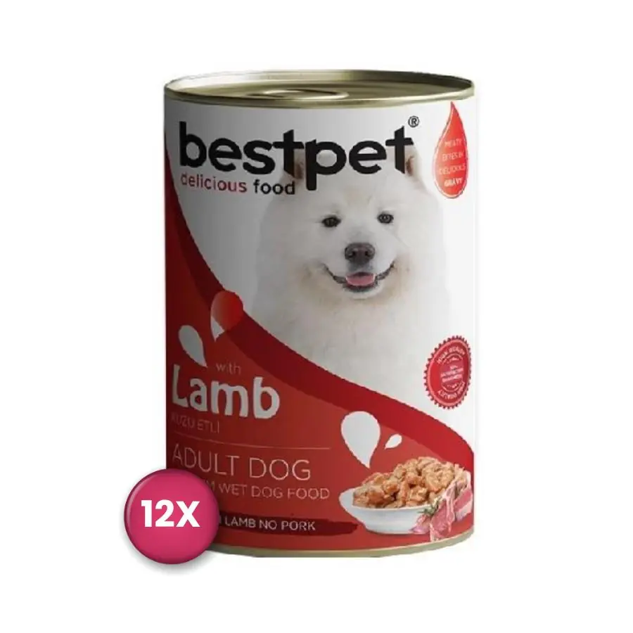 Bestpet Jöle İçinde Parça Kuzu Etli Konserve Yetişkin Köpek Maması