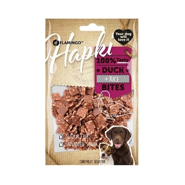 Flamingo Hapki Bites Ördekli ve Pirinçli Glutensiz Köpek Ödül Maması