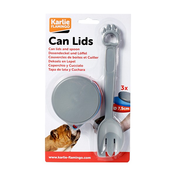Karlie Kedi ve Köpek Konserve Mama Kapağı ve Kaşığı