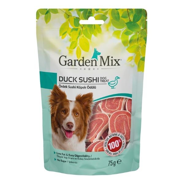 Garden Mix Ördekli Sushi Düşük Yağlı Şekersiz Köpek Ödül Maması