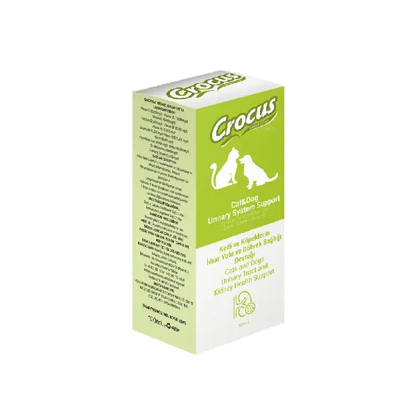 Crocus İdrar Yolu ve Böbrek Sağlığı için Kedi ve Köpek Sıvı Üriner Sistem Desteği