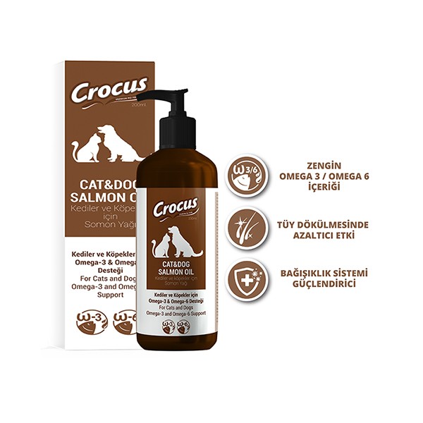 Crocus Salmon Oil Kedi ve Köpek Somon Yağı