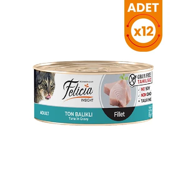 Felicia Tahılsız Ton Balıklı Fileto Yetişkin Konserve Kedi Maması