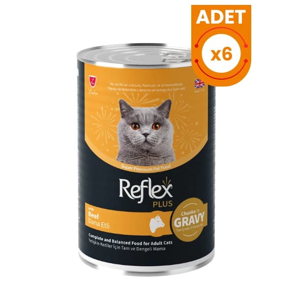 Reflex Plus Sos İçinde Dana Etli Yetişkin Konserve Kedi Maması