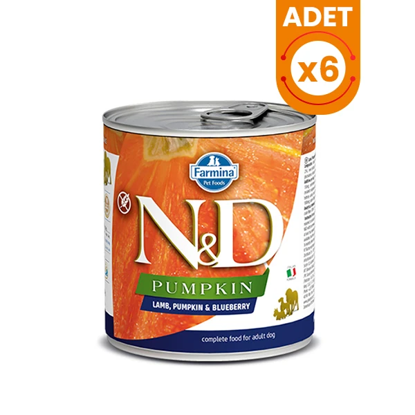 N&D Pumpkin Balkabaklı Kuzu Etli Yetişkin Konserve Köpek Maması - 6 Adet 285 Gr