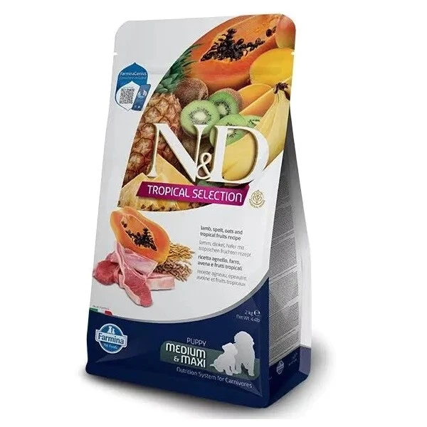 N&D Tropical Selection Kuzu Etli Orta ve Büyük Irk Yavru Köpek Maması - 10 Kg