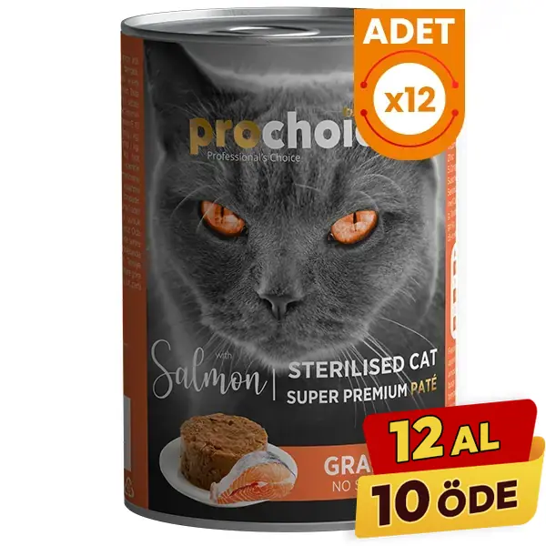 Pro Choice Sterilised Somonlu Kısırlaştırılmış Konserve Kedi Maması